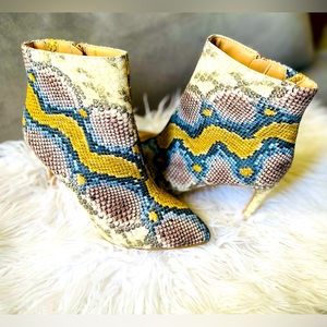Express Snake Print Ankle Boots